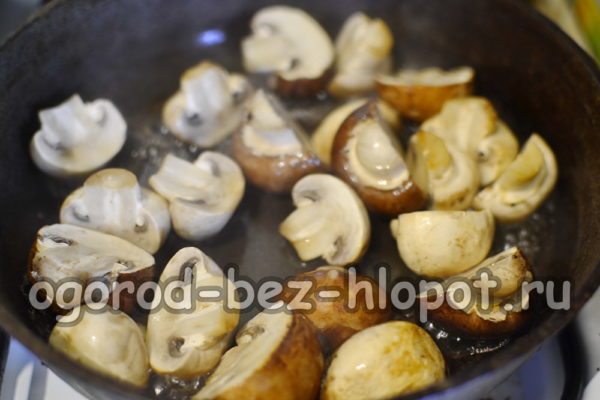 Die Pilze braten
