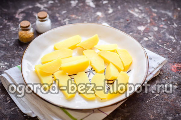 couper les pommes de terre
