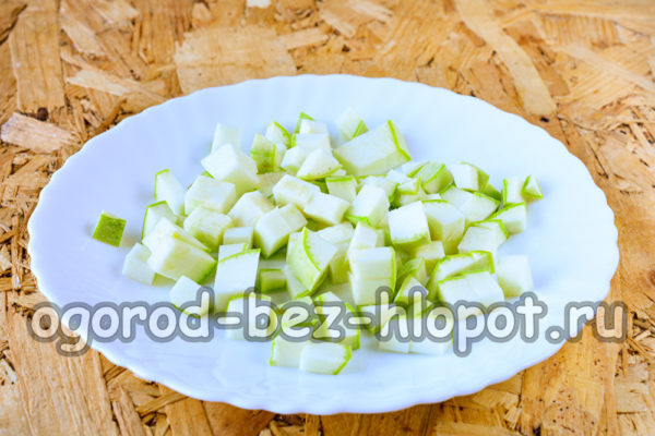 couper la courgette