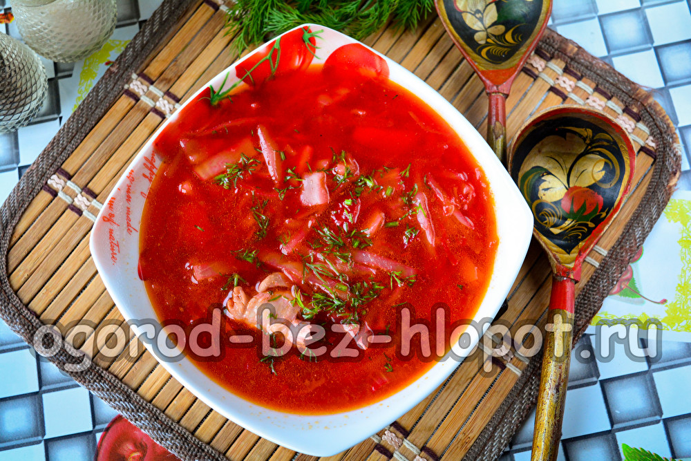 Rezept für Borschtsch mit Sauerkraut