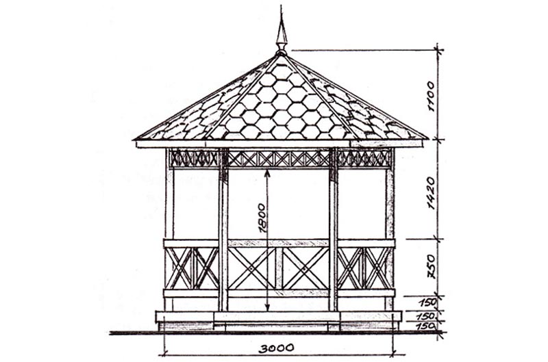 disegno di un gazebo