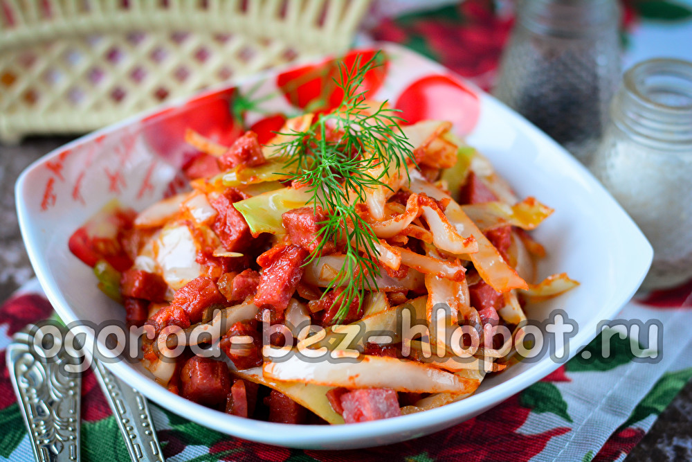 Kohlragout mit Wurst