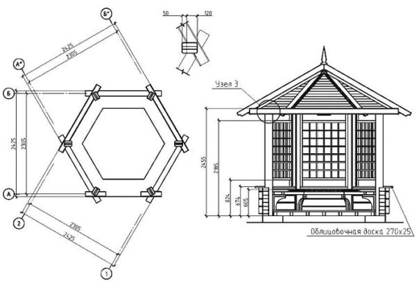 Gazebo in stile cinese