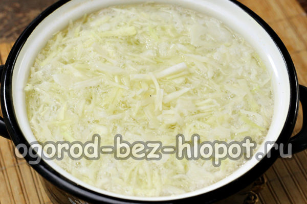 sbollentare il cavolo