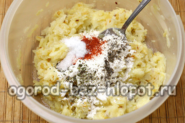 aggiungere farina, sale, spezie