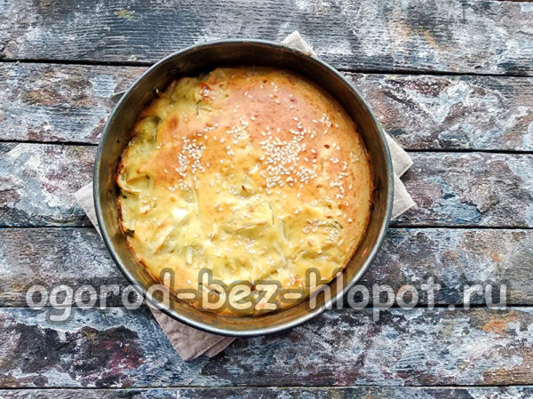 Der Kohlkuchen ist fertig.