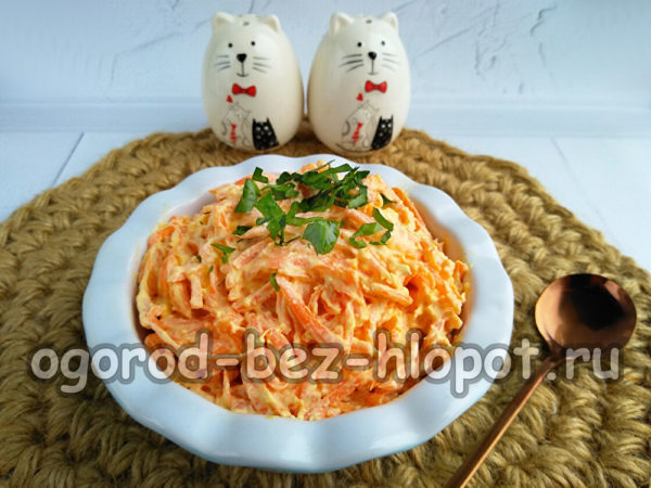 Der Ryzhik-Salat ist fertig.