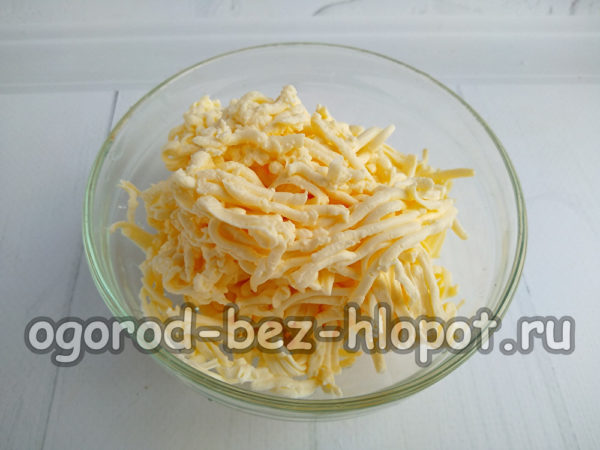 Reiben Sie den Schmelzkäse