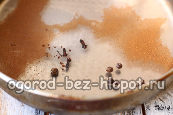 Nelken und Piment hinzufügen, kochen lassen