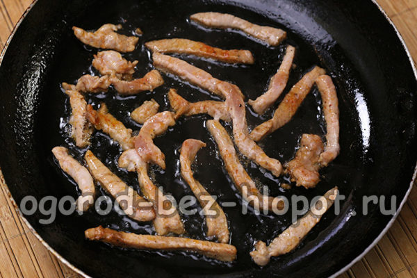 freír la carne