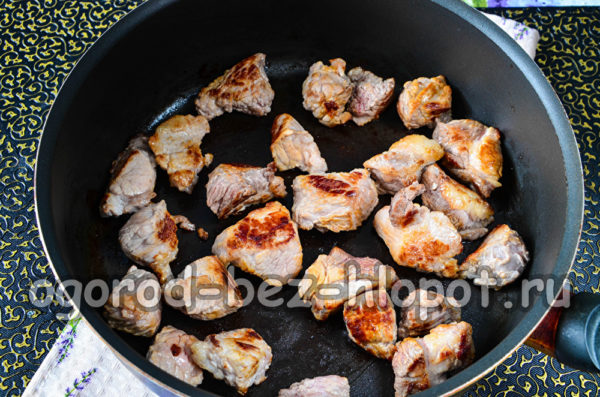 friggere la carne fino a doratura