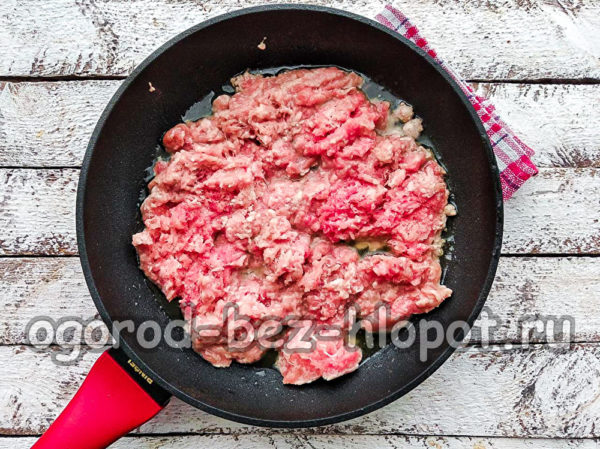 faire frire la viande hachée
