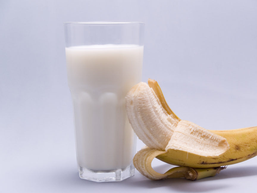 Banane mit Milch