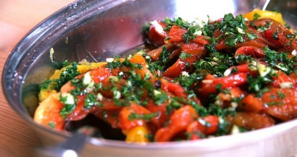 Gebackener Paprikasalat