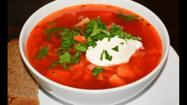 بورشت مع دجاج