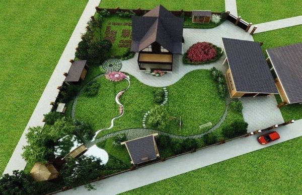 diseño de una parcela de 12 acres