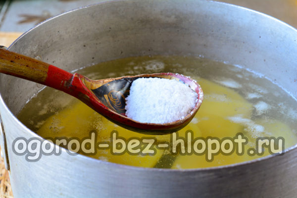 Lessare le patate e aggiungere il sale