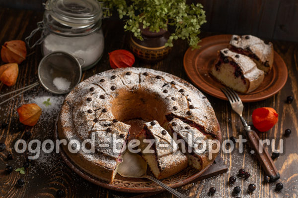 La torta al ribes nero è pronta