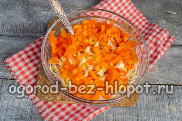 hachez le poivron