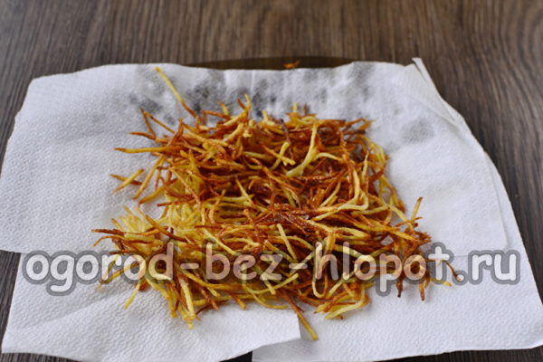 friggere le strisce di patate
