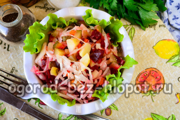 Vinaigrette mit Sauerkraut