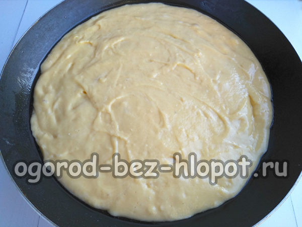 versez la pâte dans la poêle