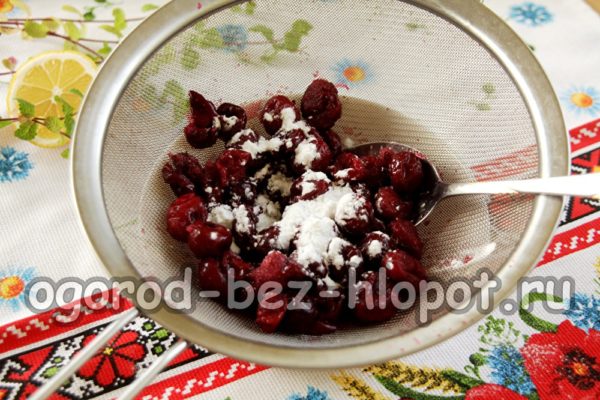 kirazları nişasta ile serpin