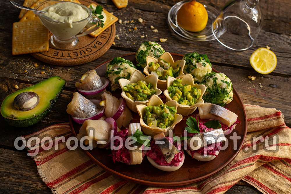 Entrée à base de hareng et de pommes de terre