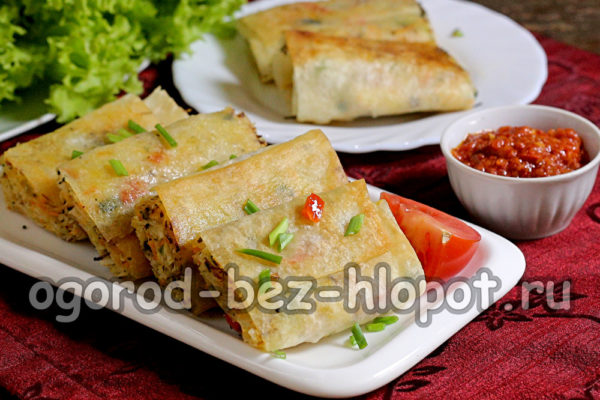 Antipasto di lavash con verdure