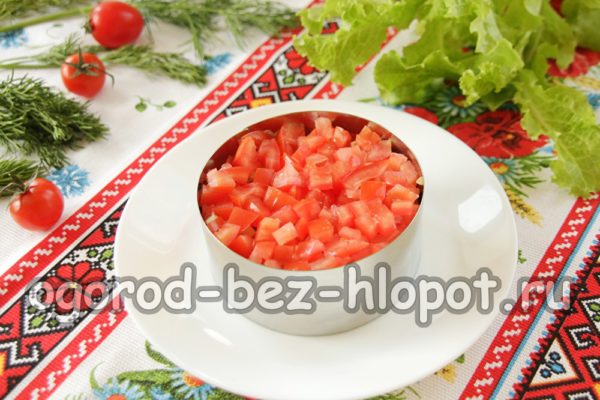 طبقة من الطماطم