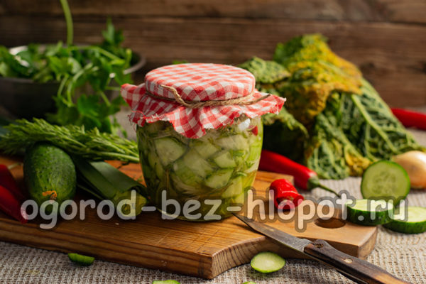 Salade de concombres pour l'hiver