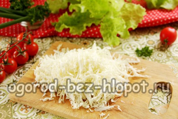 tritare il cavolo cinese
