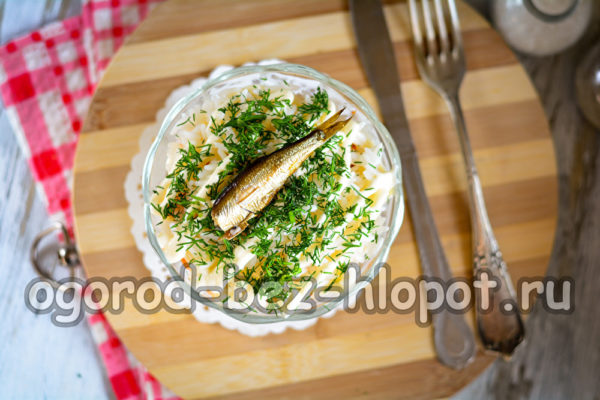 ein sehr leckerer Salat mit Sprotten