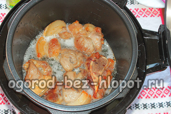 Das Fleisch braten