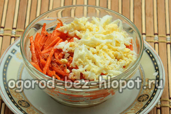 carottes et œufs coréens