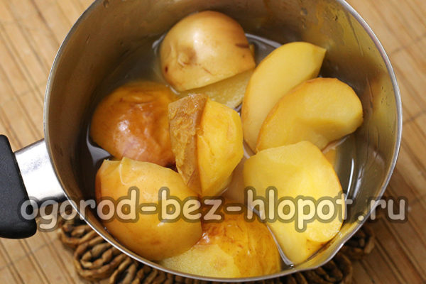 les pommes sont bouillies