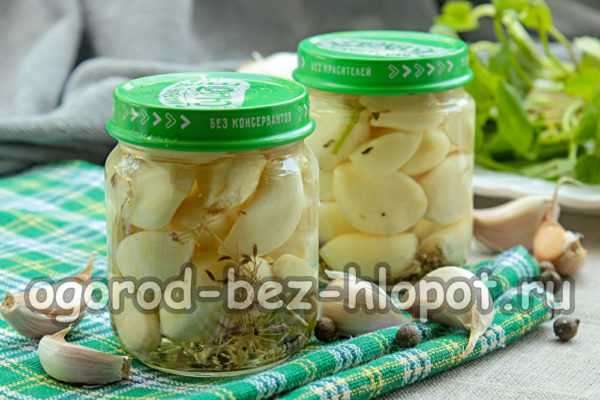 eingelegte Knoblauchzehen