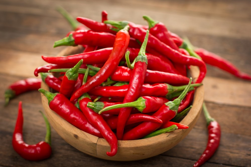 piment sur une assiette