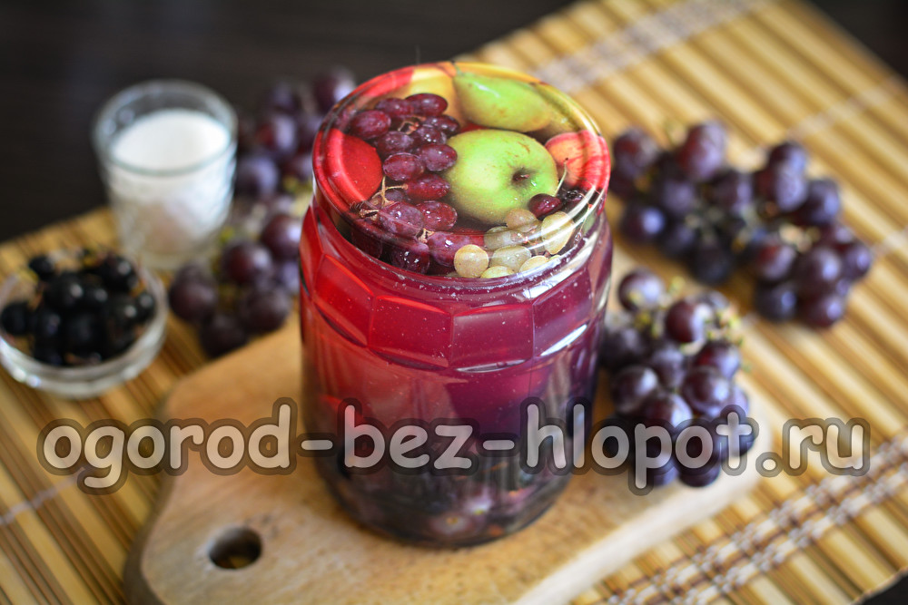 Rezept für Johannisbeer- und Traubenkompott