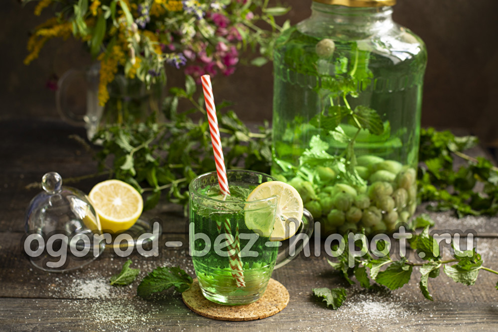 mojito de compota de grosella