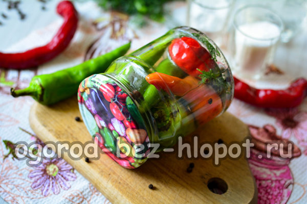 piments forts marinés pour l'hiver