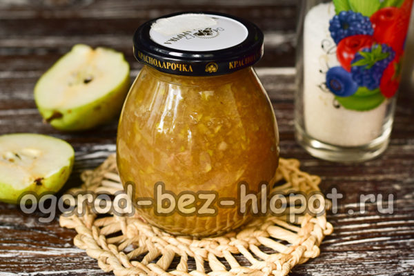 marmellata di pere attraverso un tritacarne
