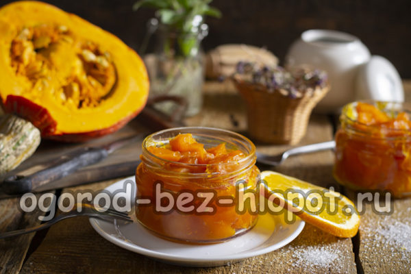 Rezept für getrockneten Kürbis in Sirup mit Orange