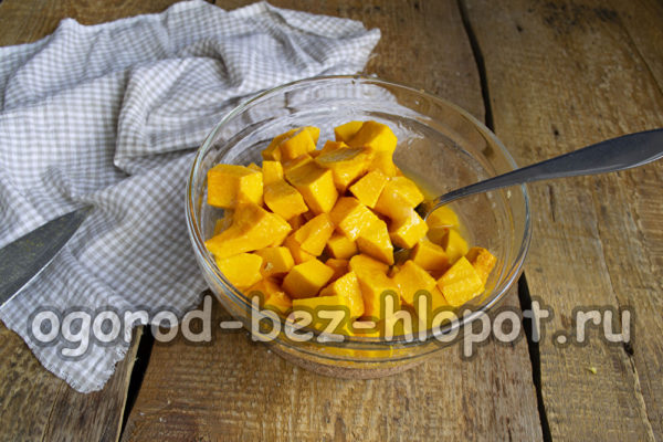 Den Kürbis in Sirup einlegen