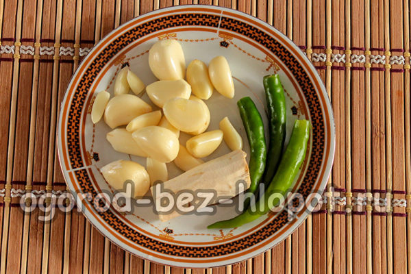 aglio, rafano, peperoncino