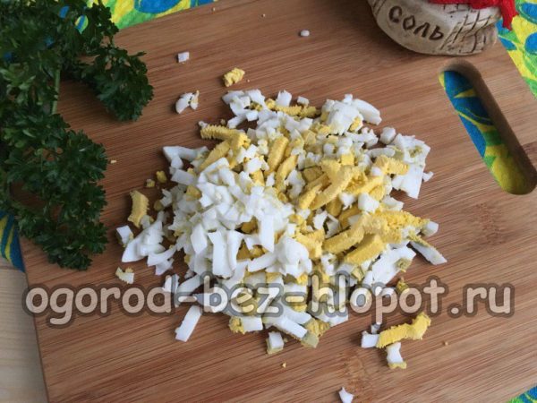 hacher les œufs