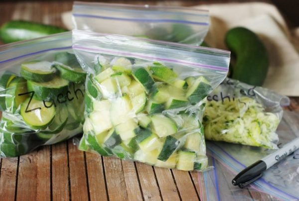 congeler les courgettes